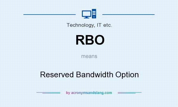 What does RBO mean? It stands for Reserved Bandwidth Option