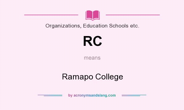 What does RC mean? It stands for Ramapo College