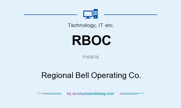 What does RBOC mean? It stands for Regional Bell Operating Co.