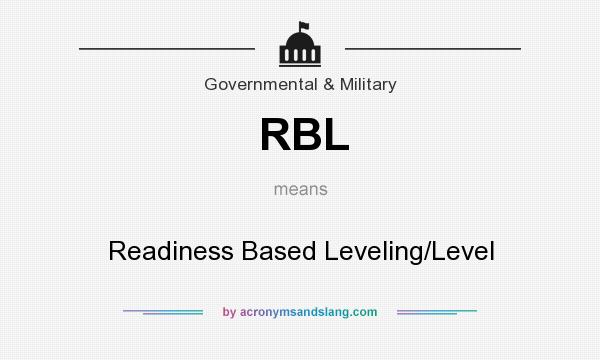 What does RBL mean? It stands for Readiness Based Leveling/Level