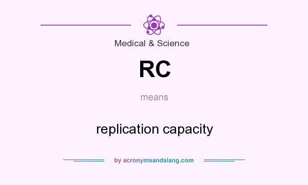 What does RC mean? It stands for replication capacity