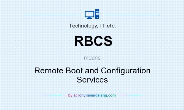 What does RBCS mean? It stands for Remote Boot and Configuration Services