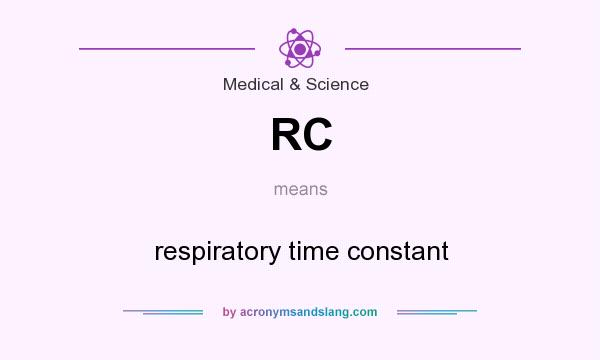 What does RC mean? It stands for respiratory time constant