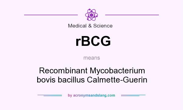 What does rBCG mean? It stands for Recombinant Mycobacterium bovis bacillus Calmette-Guerin
