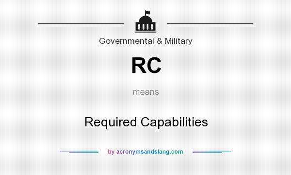 What does RC mean? It stands for Required Capabilities