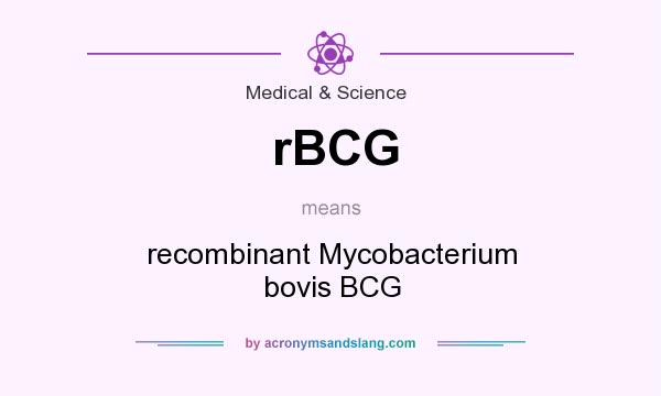 What does rBCG mean? It stands for recombinant Mycobacterium bovis BCG
