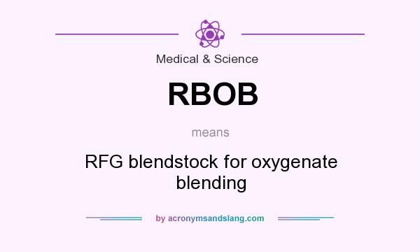 What does RBOB mean? It stands for RFG blendstock for oxygenate blending