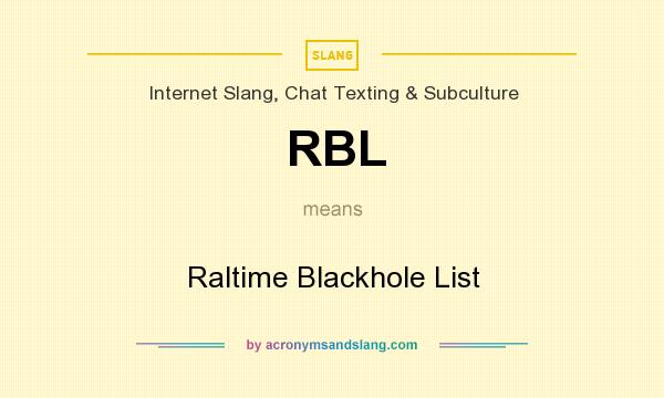 What does RBL mean? It stands for Raltime Blackhole List