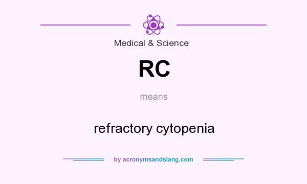 What does RC mean? It stands for refractory cytopenia