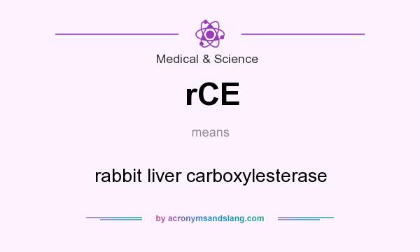 What does rCE mean? It stands for rabbit liver carboxylesterase