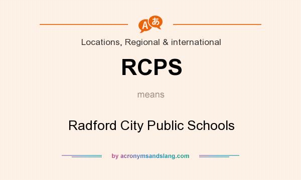 What does RCPS mean? It stands for Radford City Public Schools