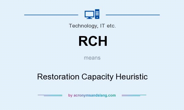What does RCH mean? It stands for Restoration Capacity Heuristic