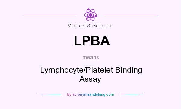 What does LPBA mean? It stands for Lymphocyte/Platelet Binding Assay