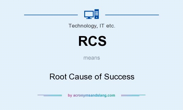 What does RCS mean? It stands for Root Cause of Success