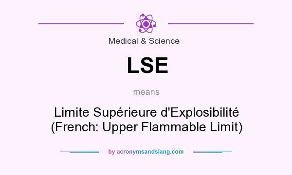 What does LSE mean? It stands for Limite Supérieure d`Explosibilité (French: Upper Flammable Limit)