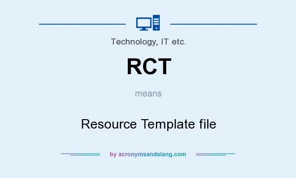 What does RCT mean? It stands for Resource Template file