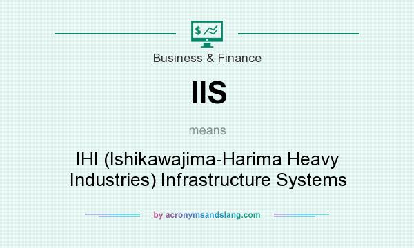 What does IIS mean? It stands for IHI (Ishikawajima-Harima Heavy Industries) Infrastructure Systems