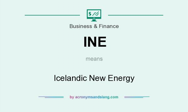 What does INE mean? It stands for Icelandic New Energy