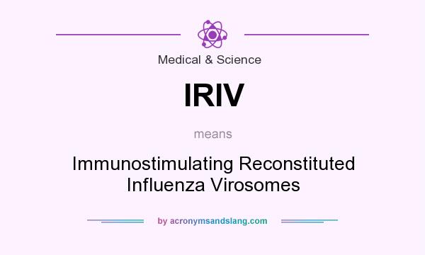 What does IRIV mean? It stands for Immunostimulating Reconstituted Influenza Virosomes