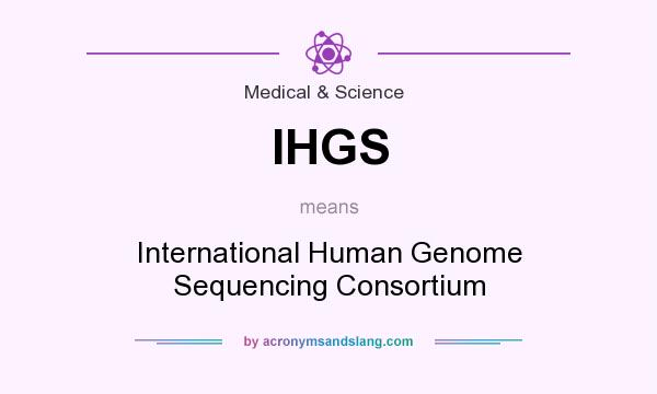 What does IHGS mean? It stands for International Human Genome Sequencing Consortium