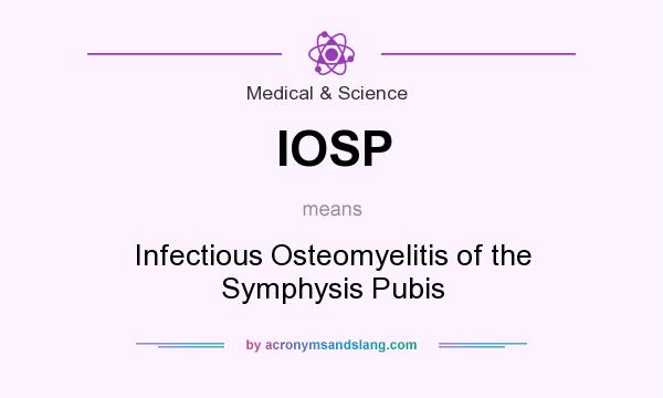 What does IOSP mean? It stands for Infectious Osteomyelitis of the Symphysis Pubis