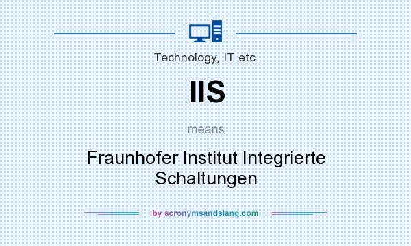 What does IIS mean? It stands for Fraunhofer Institut Integrierte Schaltungen