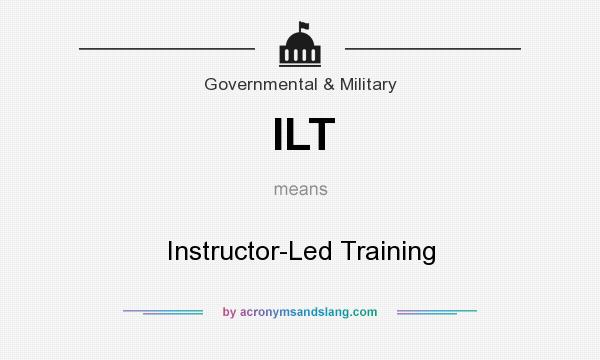 What does ILT mean? It stands for Instructor-Led Training