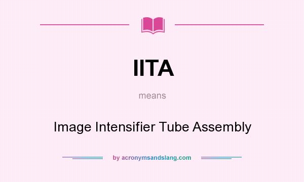 What does IITA mean? It stands for Image Intensifier Tube Assembly