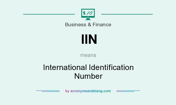 What does IIN mean? It stands for International Identification Number