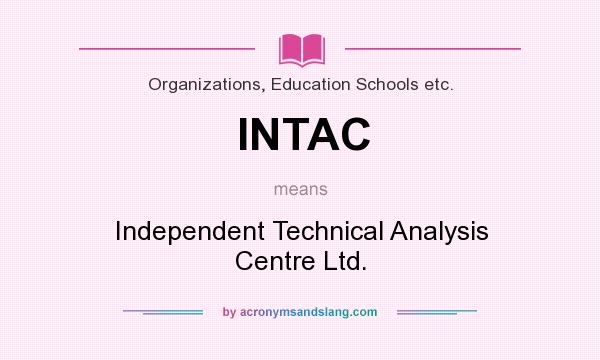 What does INTAC mean? It stands for Independent Technical Analysis Centre Ltd.