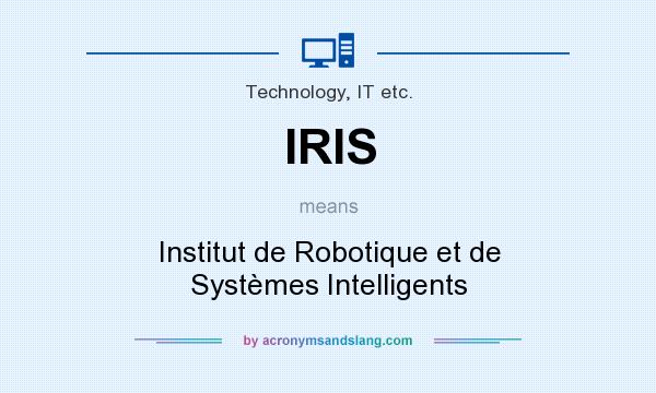 What does IRIS mean? It stands for Institut de Robotique et de Systèmes Intelligents