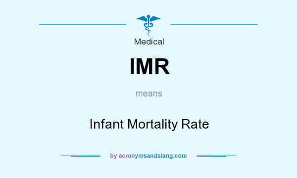 What does IMR mean? It stands for Infant Mortality Rate