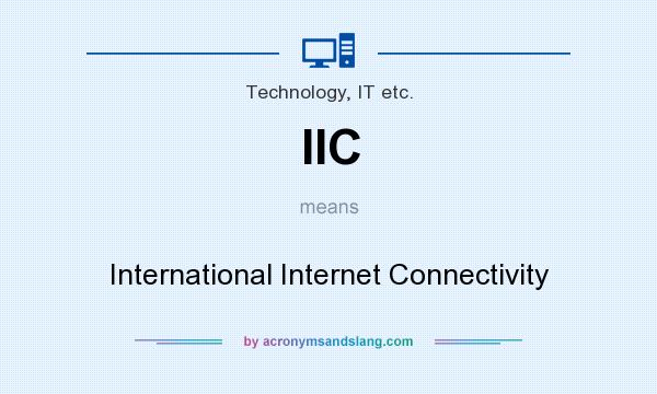 What does IIC mean? It stands for International Internet Connectivity
