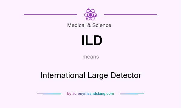 What does ILD mean? It stands for International Large Detector