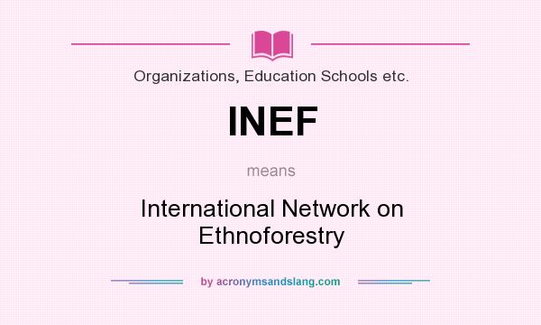What does INEF mean? It stands for International Network on Ethnoforestry