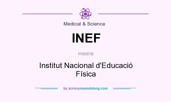 What does INEF mean? It stands for Institut Nacional d`Educació Física