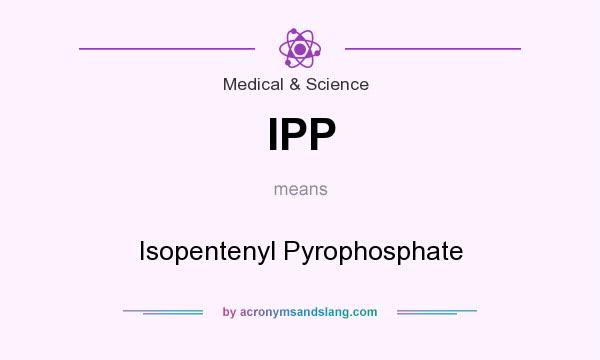 What does IPP mean? It stands for Isopentenyl Pyrophosphate