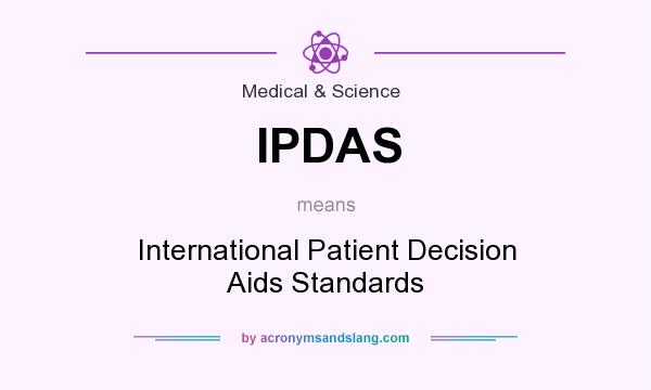 What does IPDAS mean? It stands for International Patient Decision Aids Standards
