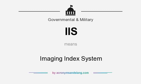 What does IIS mean? It stands for Imaging Index System