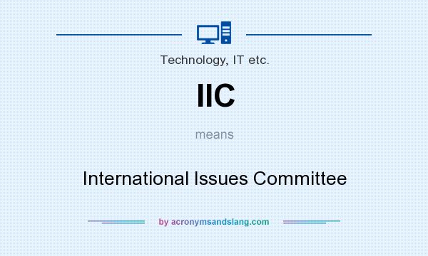 What does IIC mean? It stands for International Issues Committee