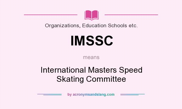 What does IMSSC mean? It stands for International Masters Speed Skating Committee