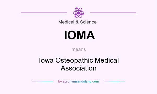 What does IOMA mean? It stands for Iowa Osteopathic Medical Association