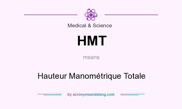 What does HMT mean? It stands for Hauteur Manométrique Totale
