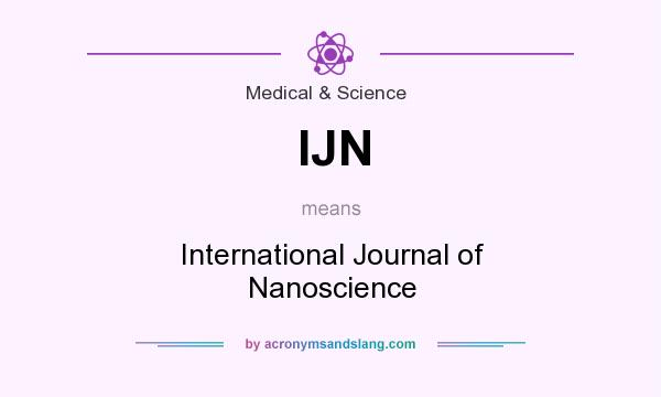 What does IJN mean? It stands for International Journal of Nanoscience