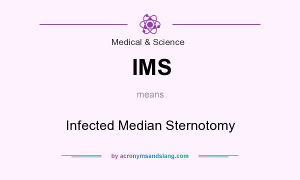 What does IMS mean? It stands for Infected Median Sternotomy