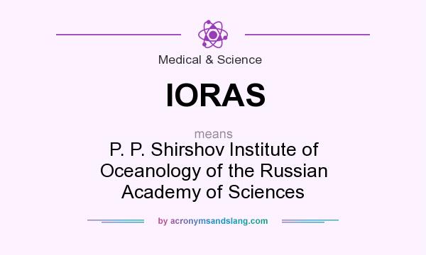 What does IORAS mean? It stands for P. P. Shirshov Institute of Oceanology of the Russian Academy of Sciences
