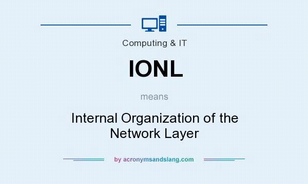 What does IONL mean? It stands for Internal Organization of the Network Layer