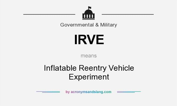 What does IRVE mean? It stands for Inflatable Reentry Vehicle Experiment