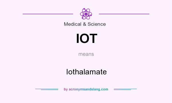 What does IOT mean? It stands for Iothalamate