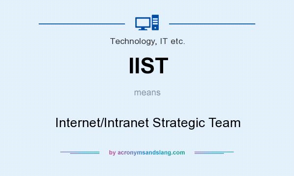 What does IIST mean? It stands for Internet/Intranet Strategic Team